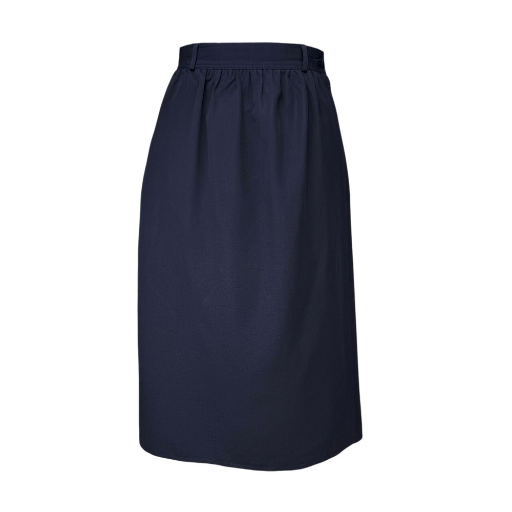 ESCADA‎ by SRB 70's Vintage Navy Virgin Wool Blend Skirt Pockets EU 40